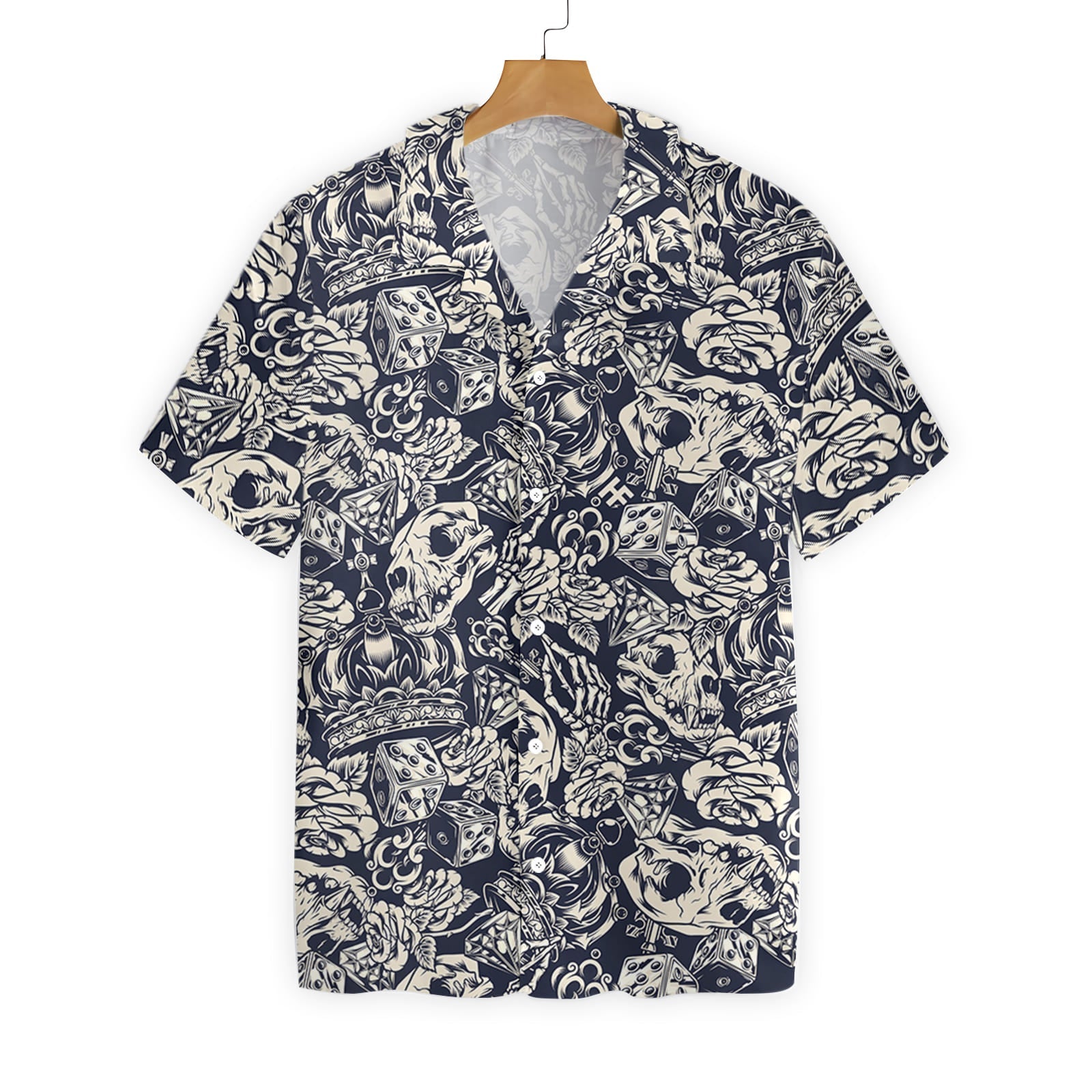 Apes Skull Seamless Pattern Hawaiian Shirt