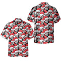 Fashionable Christmas Skulls Hawaiian Shirt, Cool Christmas Hawaiian Shirt