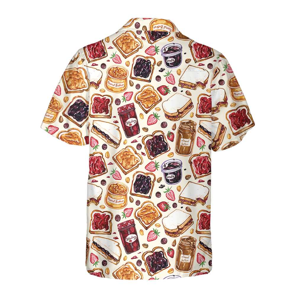 Peanut Butter and Jelly Hawaiian Shirt, Funny Peanut Butter Shirt, Gift For Peanut Butter Lovers