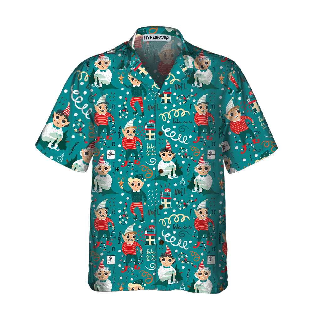 Playful Christmas Elves Hawaiian Shirt, Funny Elf Christmas Shirt, Best Christmas Gift Idea