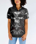Skull Death Hawaiian Shirt, Black And White Gothic Skull Shirt For Men And Women