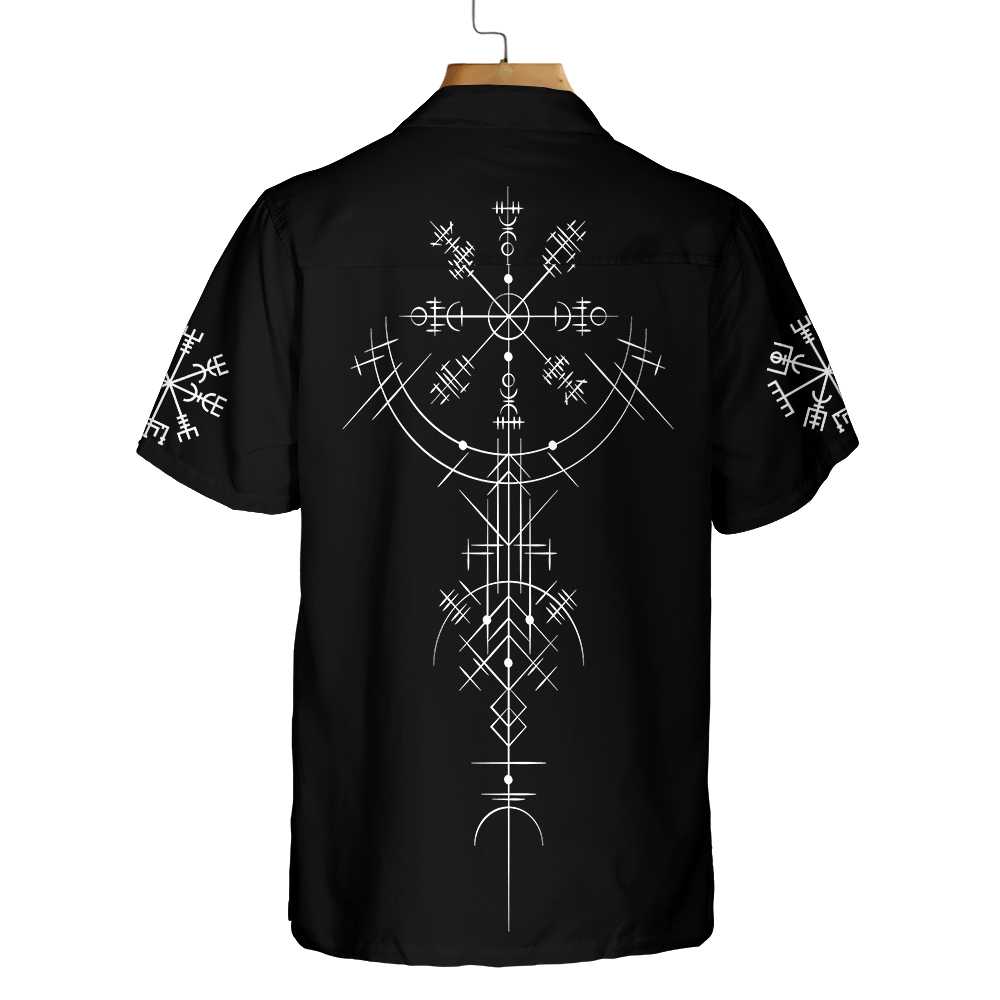 Skull Viking Valhalla Hawaiian Shirt, Black Goth Skull Shirt For Men And Women
