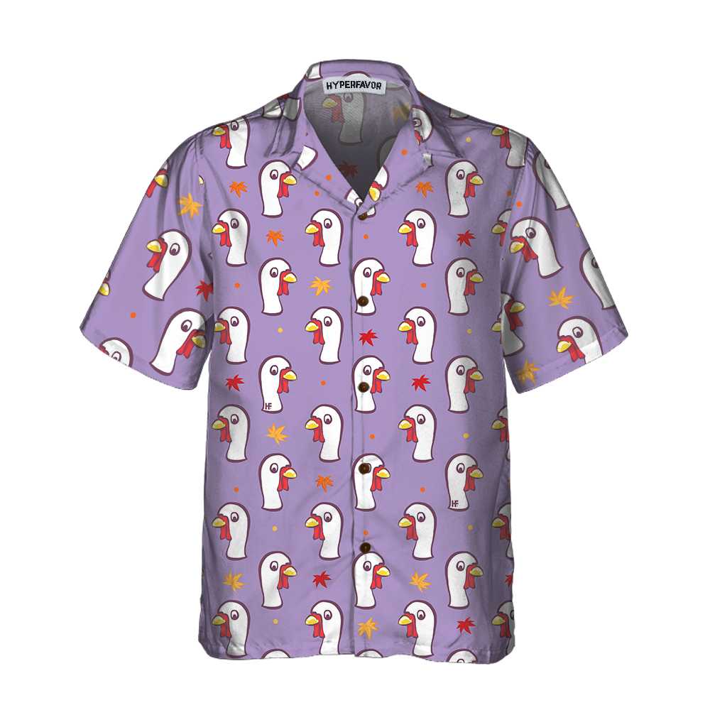 Thanksgiving White Turkey Hawaiian Shirt, Gobble Gobble Shirt, Best Gift For Thanksgiving Day