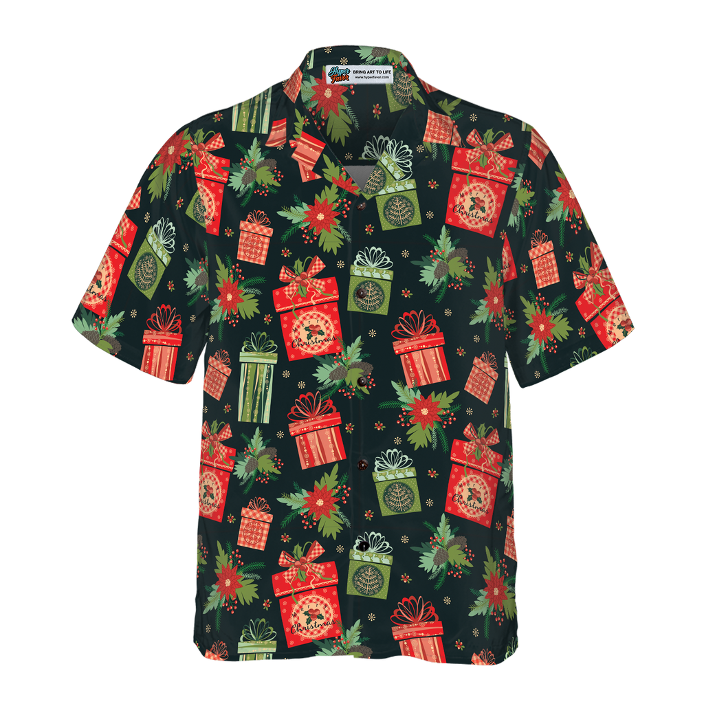 Hyperfavor Christmas Hawaiian Shirts, Chritmas Gift Pattern Shirt Short Sleeve, Christmas Shirt Idea Gift For Men And Women