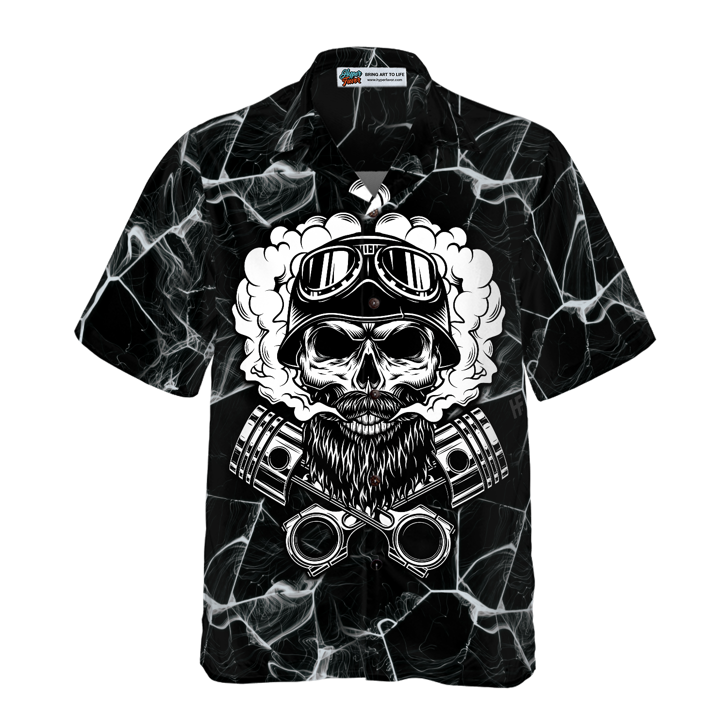 Skull Biker Motocycle Hawaiian Shirt, Motorcycle Shirts For Men And Women