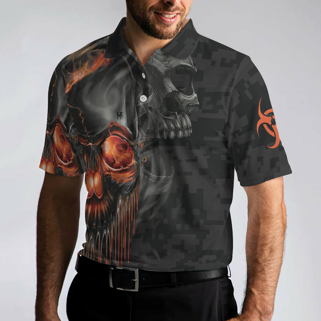 Slow Walk With Death Polo Shirt, Skull Veteran Shirt With Sayings, Best Gift For Retired Veterans