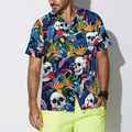 Colorful Tropical Forest And Skull Hawaiian Shirt