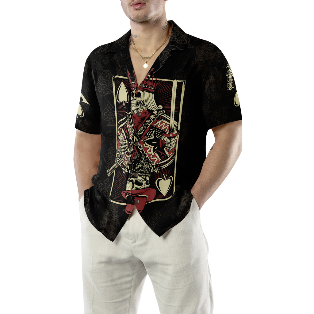 Skull King Of Spades Card Hawaiian Shirt